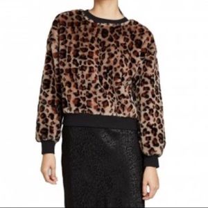 Wild Fable sweatshirt leopard print faux f…